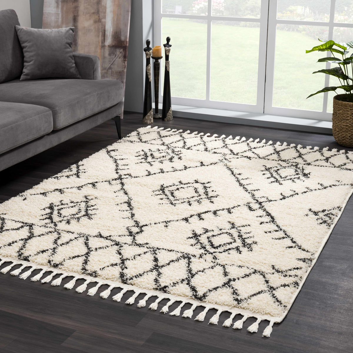 Hauteloom Emlenton EML Charcoal Machine Made Polypropylene Rug