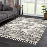 Hauteloom Fishhook FISHH Light Brown Machine Made Polypropylene Rug