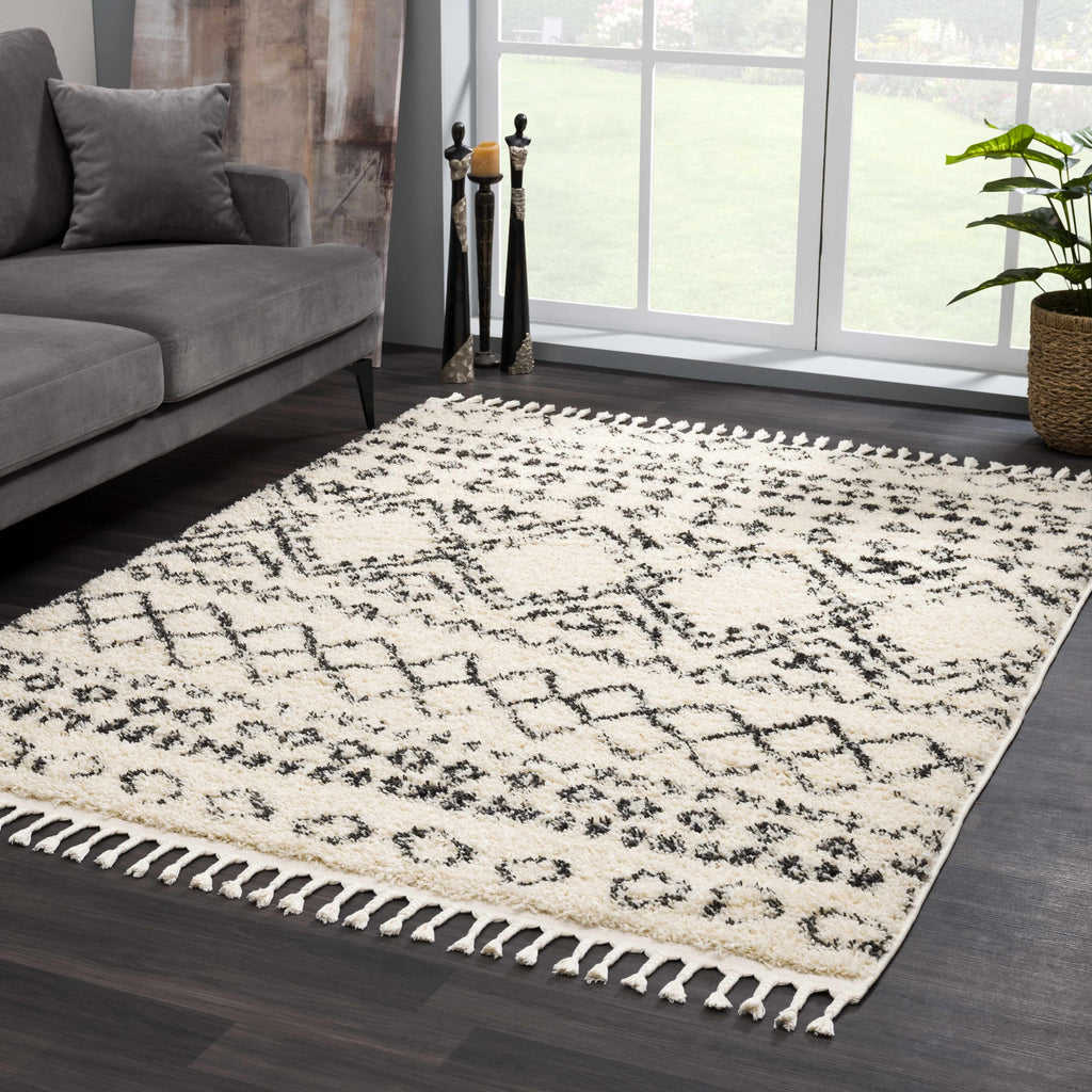 Hauteloom Duncans DNCNS Beige Machine Made Polypropylene Rug
