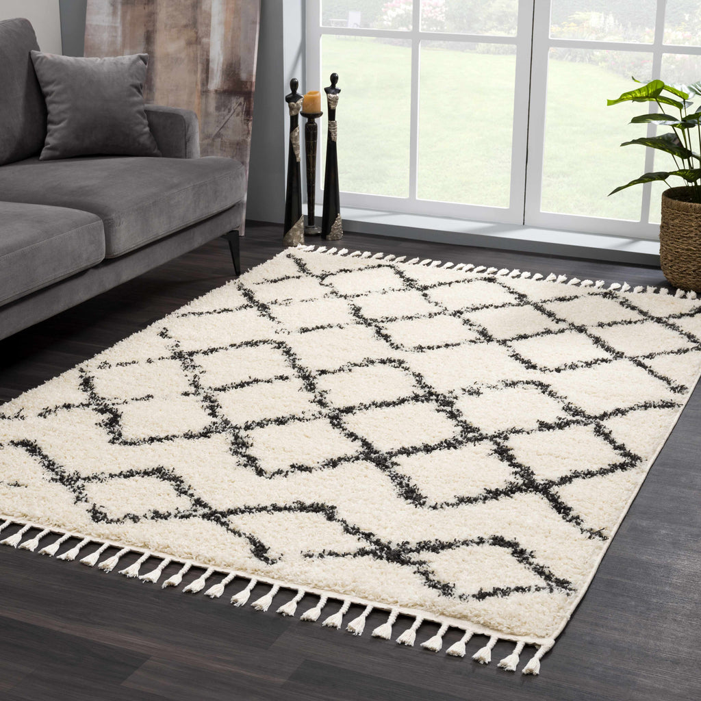 Hauteloom Wallagrass WAL Charcoal Machine Made Polypropylene Rug