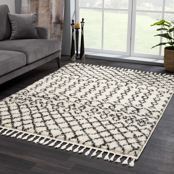Hauteloom Munich MUNIC Charcoal Machine Made Polypropylene Rug