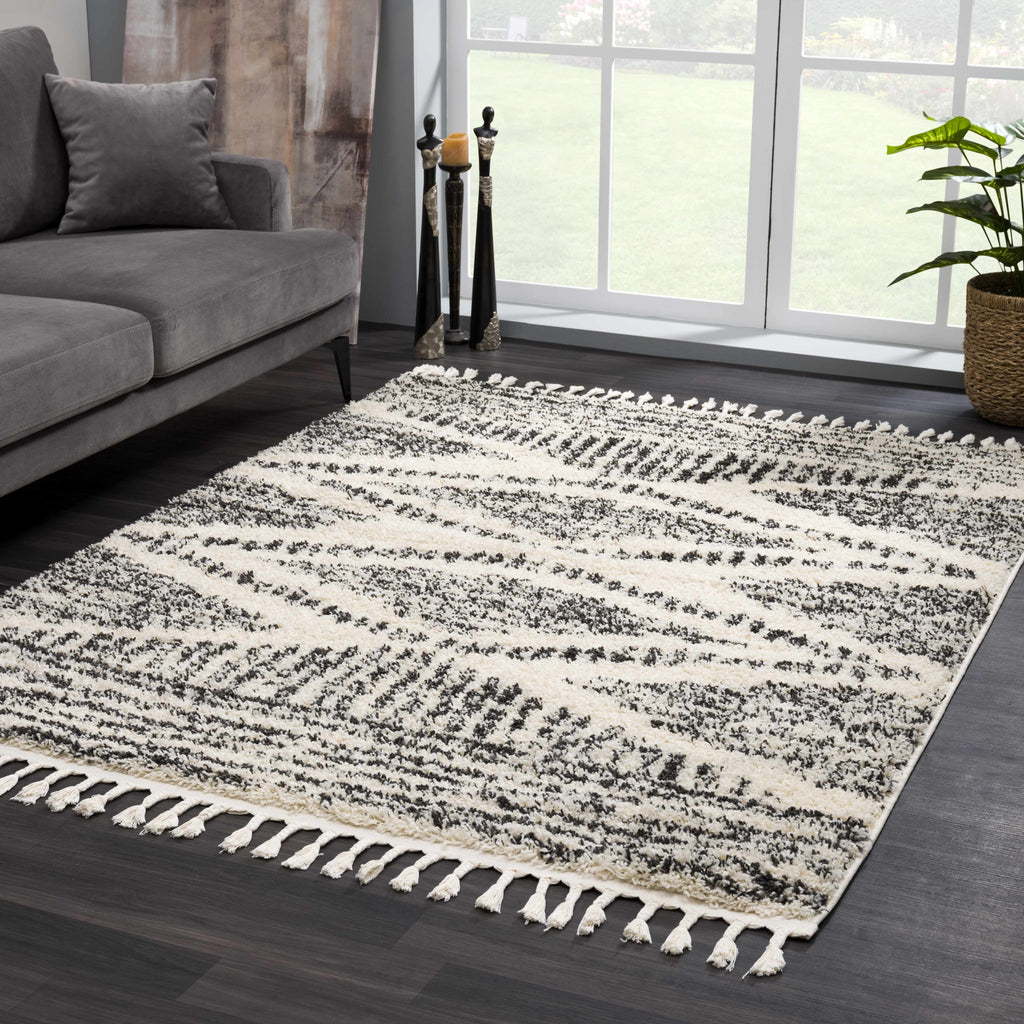 Hauteloom Fishhook FISHH Light Brown Machine Made Polypropylene Rug