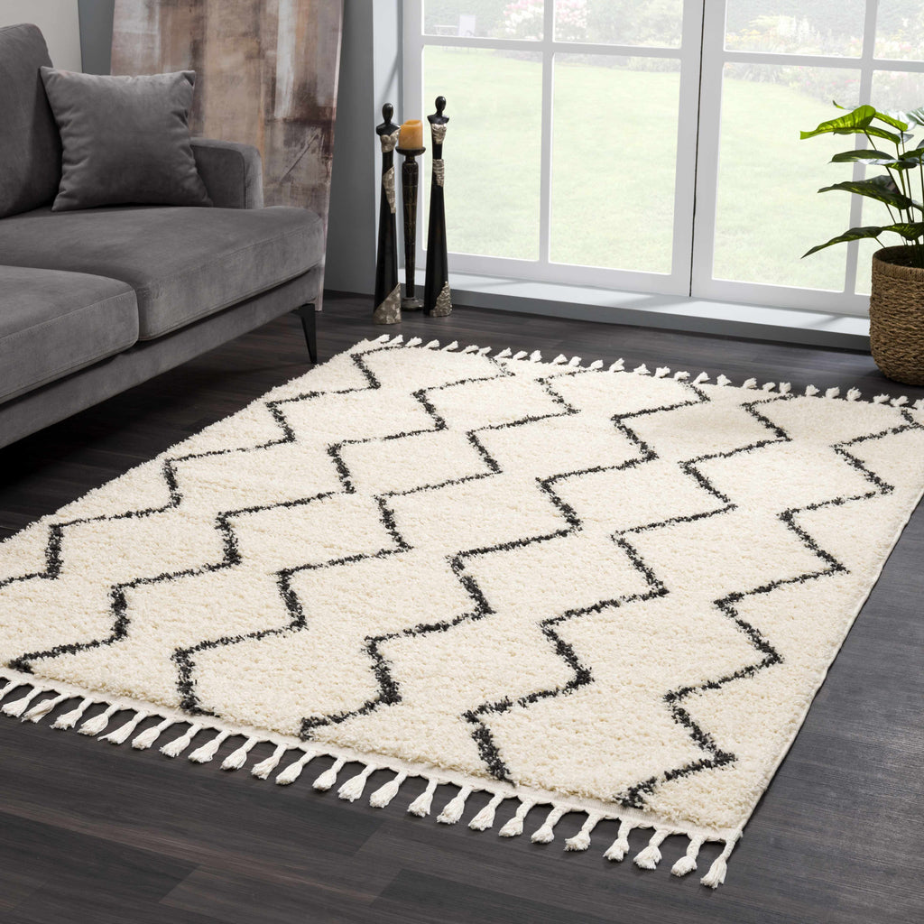Hauteloom West End WES Charcoal Machine Made Polypropylene Rug