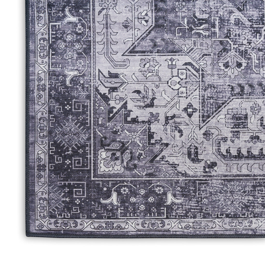 nourison nourison washables nwb15 charcoal grey rug