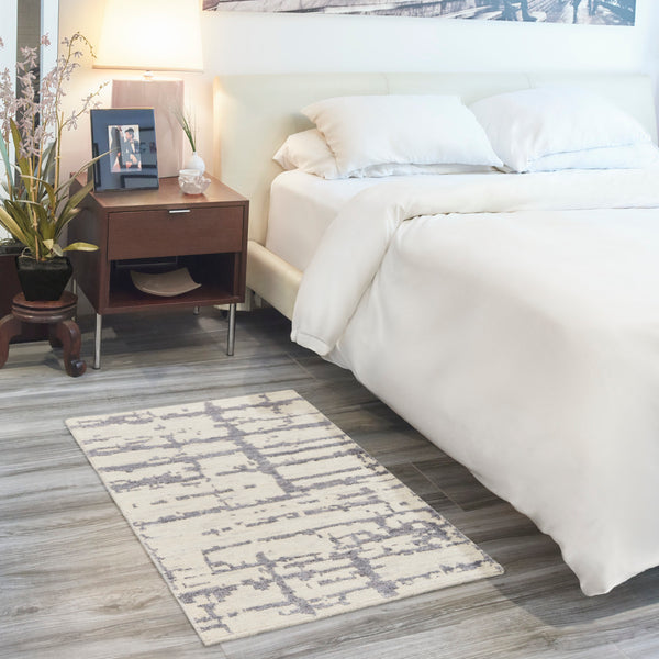 nourison luna lun02 ivory grey rug