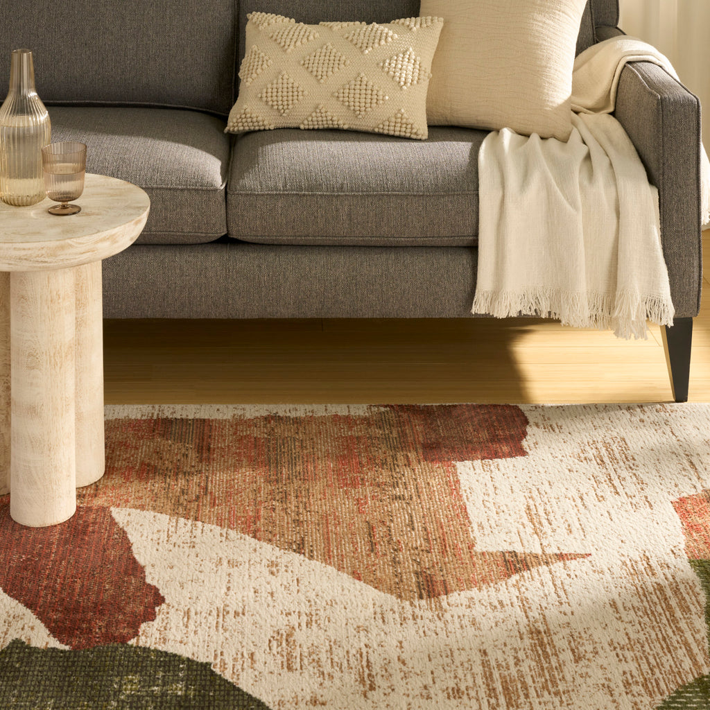 nourison nordic nrc18 beige multi rug