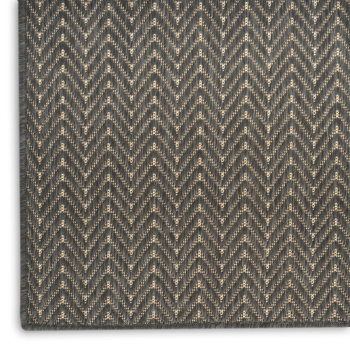 nourison horizon indoor outdoor hoz02 charcoal rug