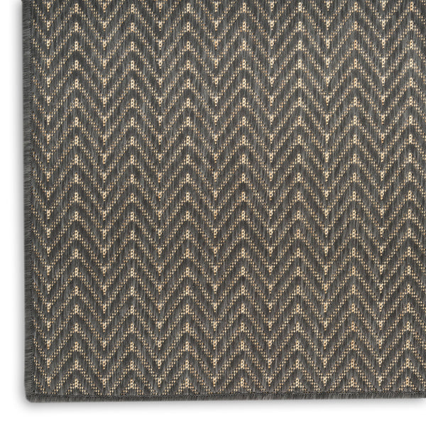 nourison horizon indoor outdoor hoz02 charcoal rug