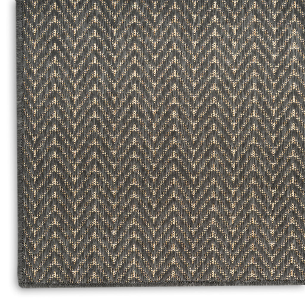 nourison horizon indoor outdoor hoz02 charcoal rug
