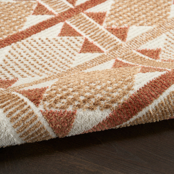 nourison nordic nrc06 rust rug