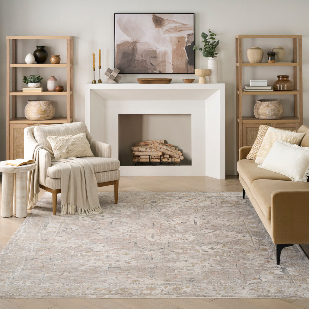 nourison antique fusion anf02 ivory multicolor rug