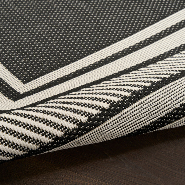 nourison horizon indoor outdoor hoz03 black rug