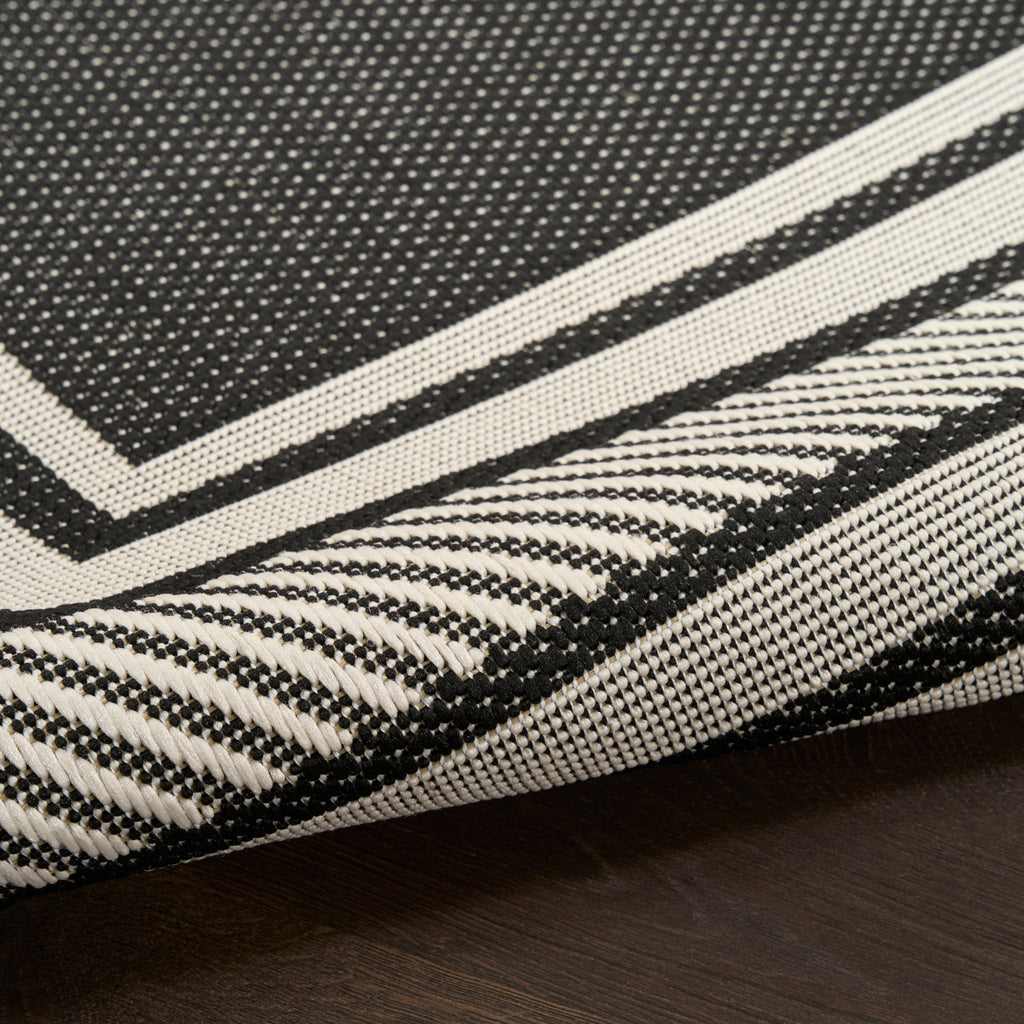 nourison horizon indoor outdoor hoz03 black rug