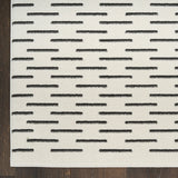 nourison nordic nrc12 ivory black rug