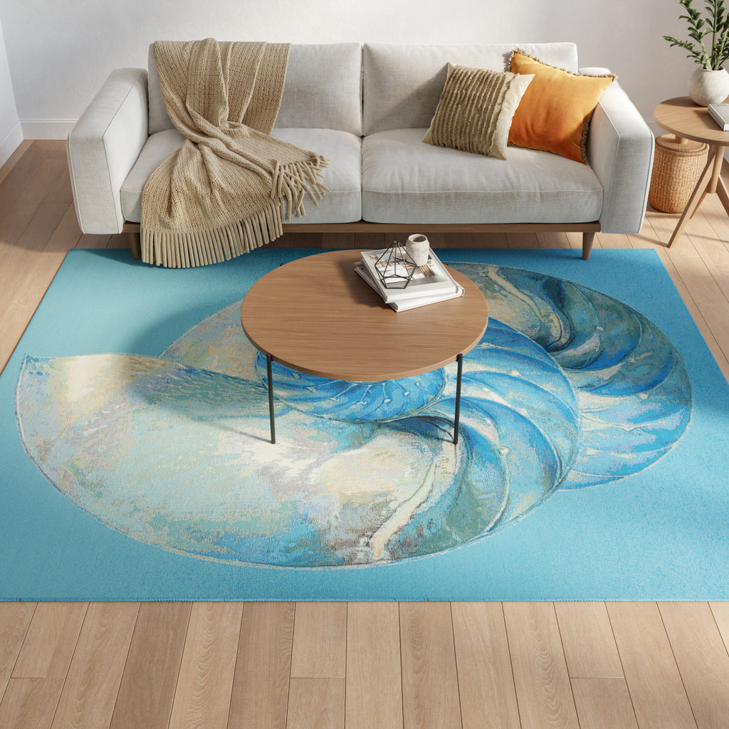 nourison color splash csp01 blue ivory rug