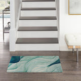 nourison prismatic prs42 silver green rug