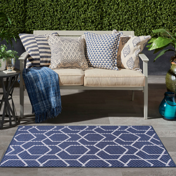 nourison horizon indoor outdoor hoz01 navy rug
