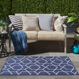 nourison horizon indoor outdoor hoz01 navy rug
