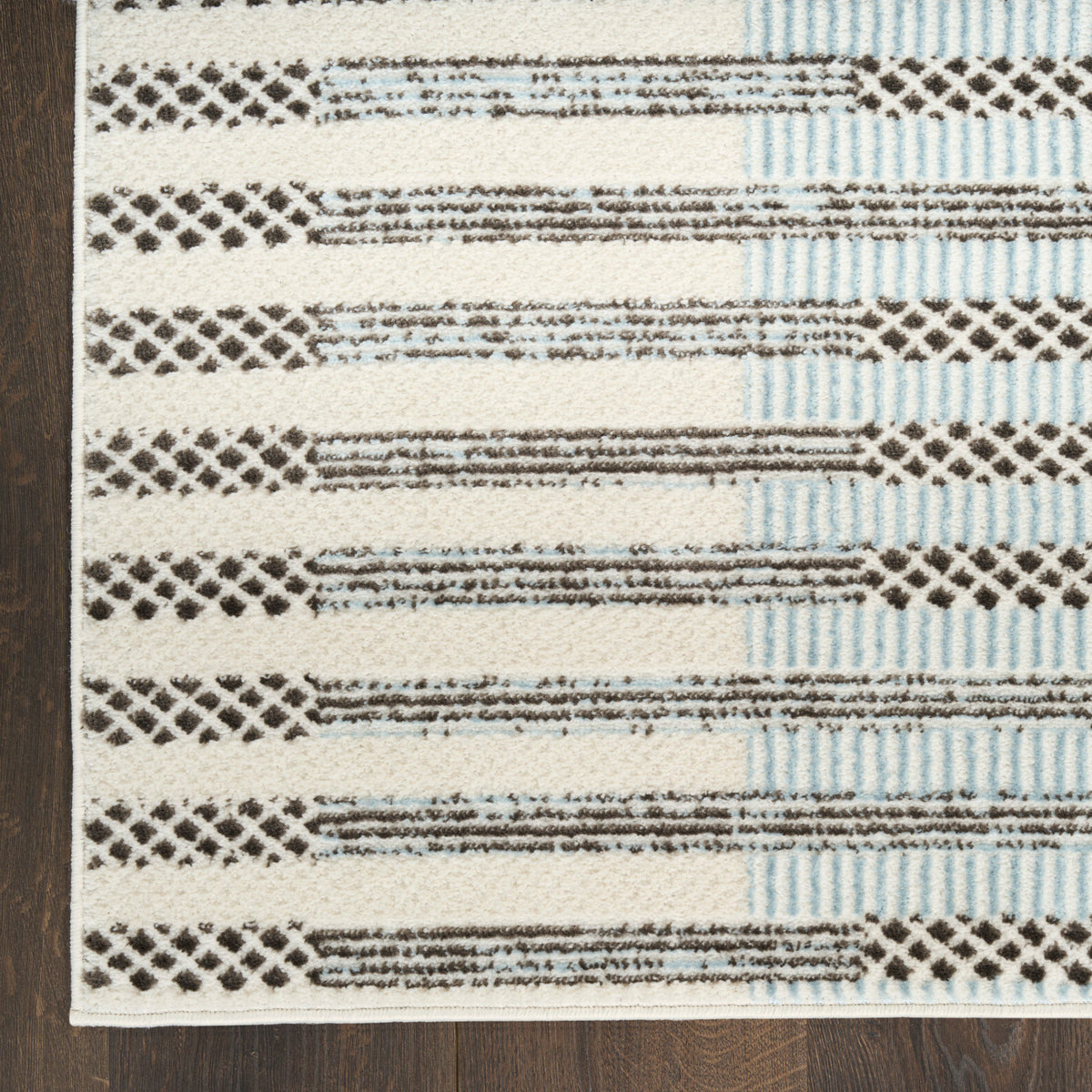 nourison nordic nrc15 ivory blue rug