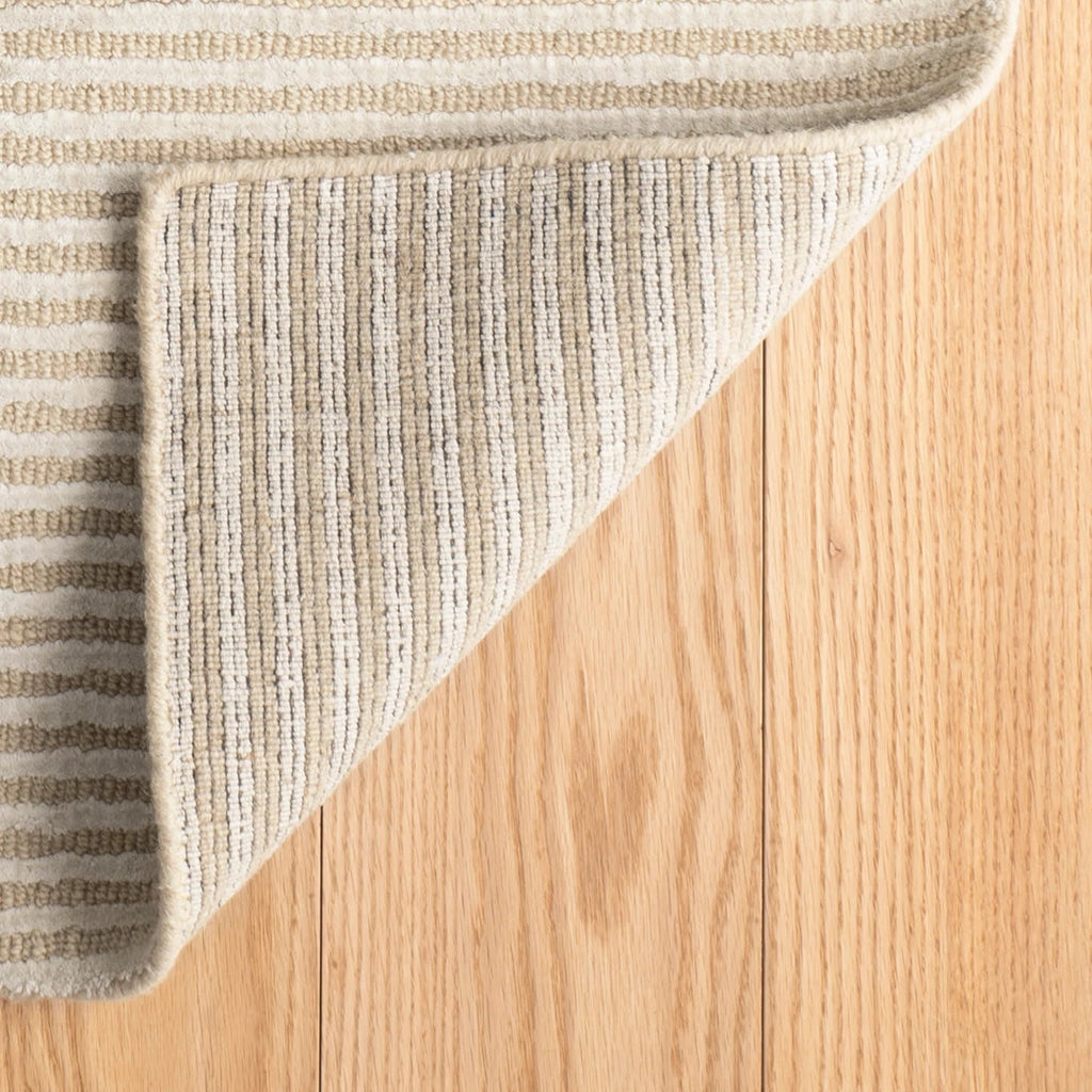 dash albert cut stripe rda243 ivory rug