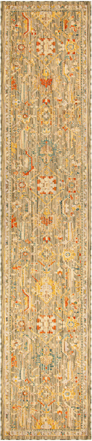 nourison antique bloom anb02 sage multicolor rug