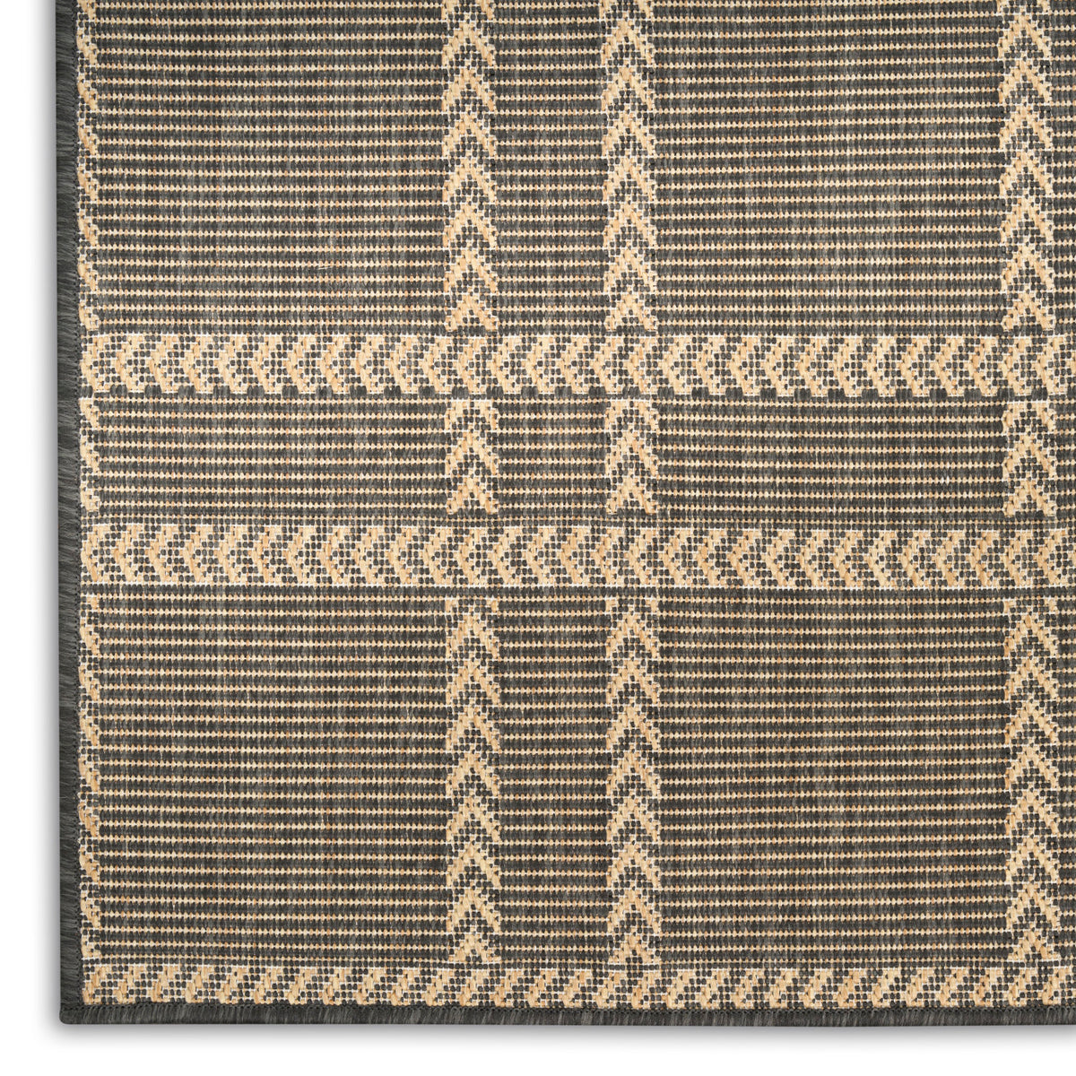 nourison horizon indoor outdoor hoz04 charcoal rug