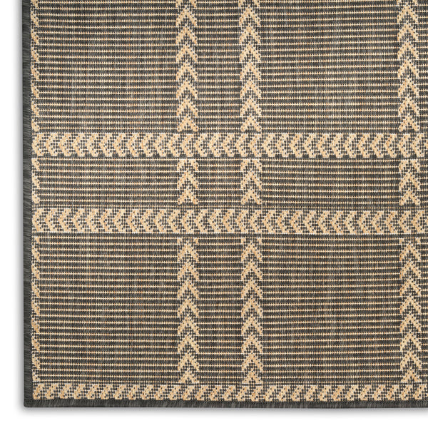 nourison horizon indoor outdoor hoz04 charcoal rug