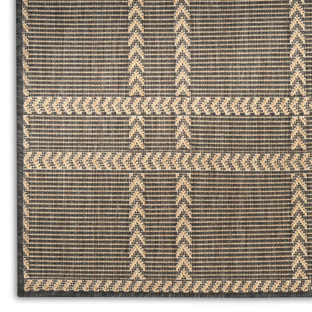 nourison horizon indoor outdoor hoz04 charcoal rug