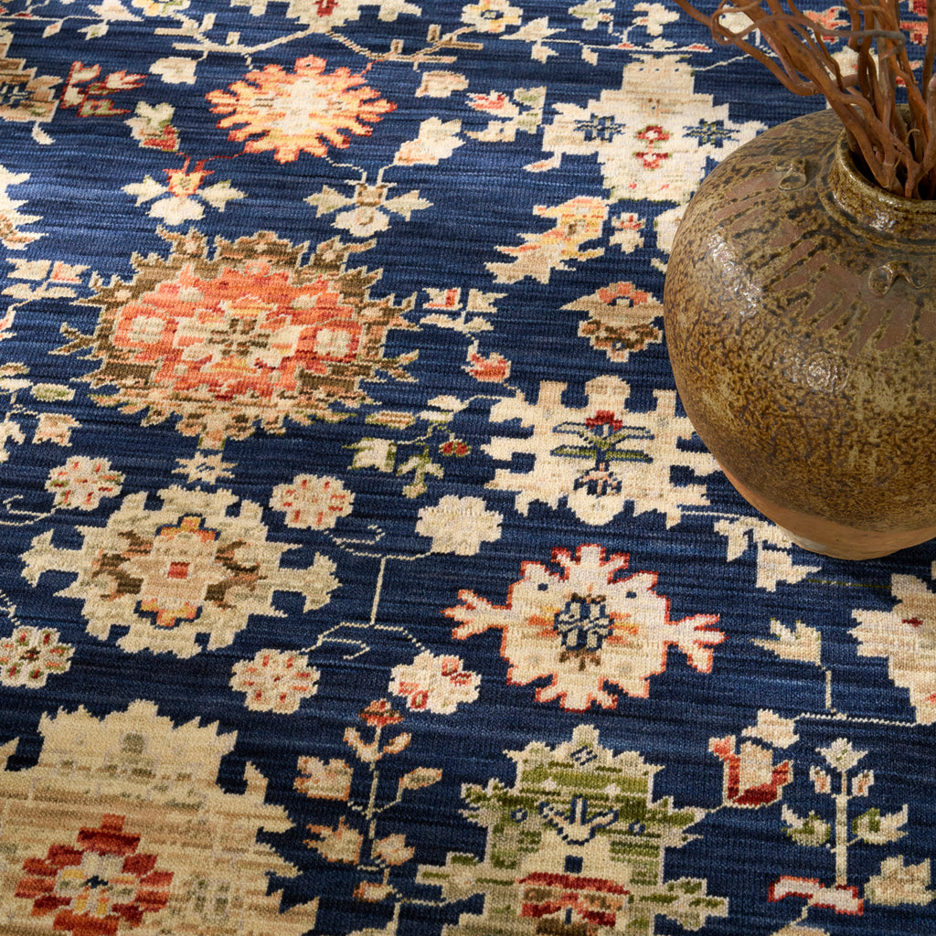 nourison antique bloom anb01 navy rug