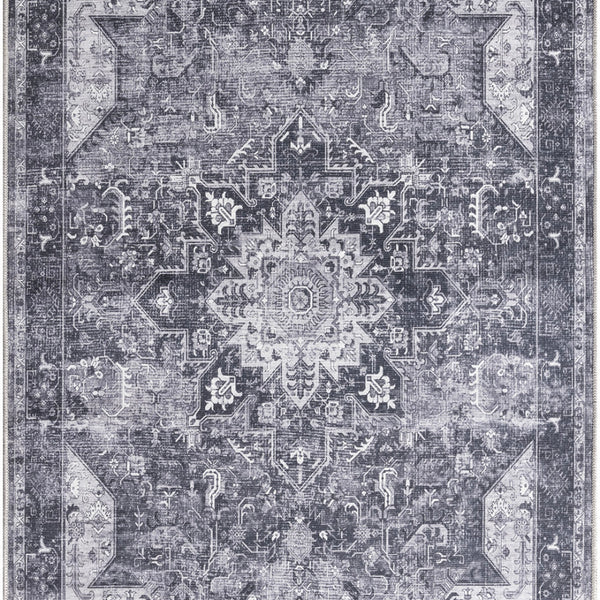 nourison nourison washables nwb15 charcoal grey rug
