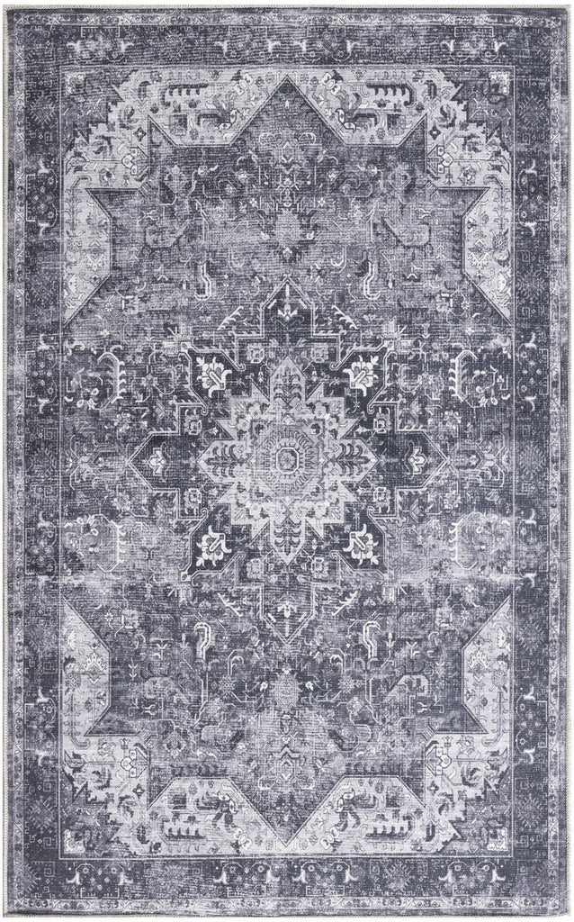 nourison nourison washables nwb15 charcoal grey rug