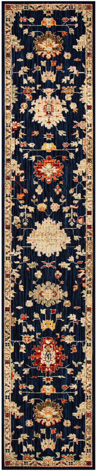 nourison antique bloom anb01 navy rug