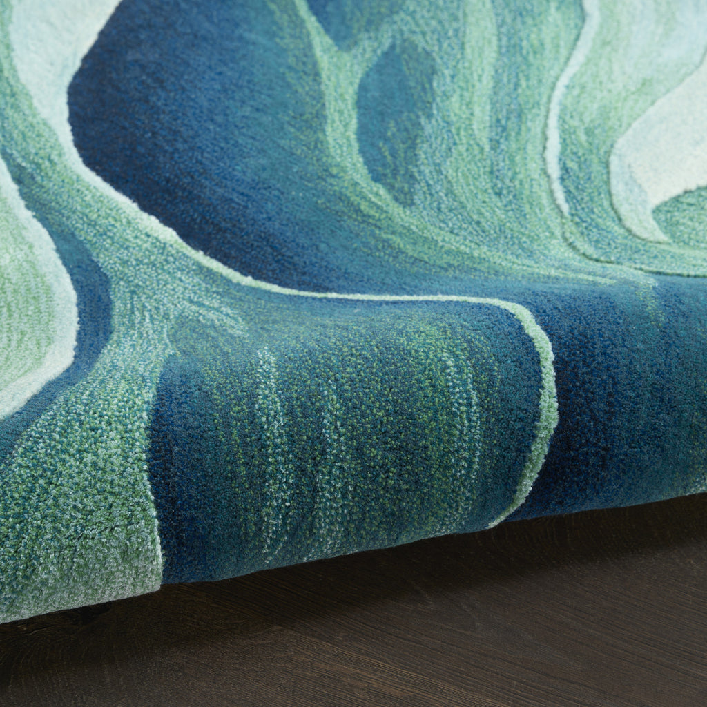 nourison prismatic prs42 silver green rug