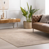 dash albert alva da2347 taupe loom knotted wool rug
