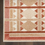 nourison nordic nrc06 rust rug