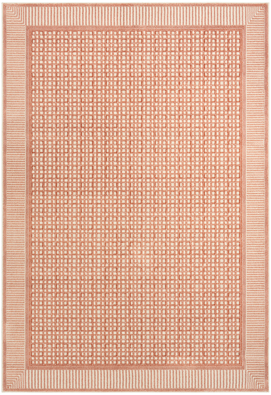 nourison nordic nrc03 brick ivory rug