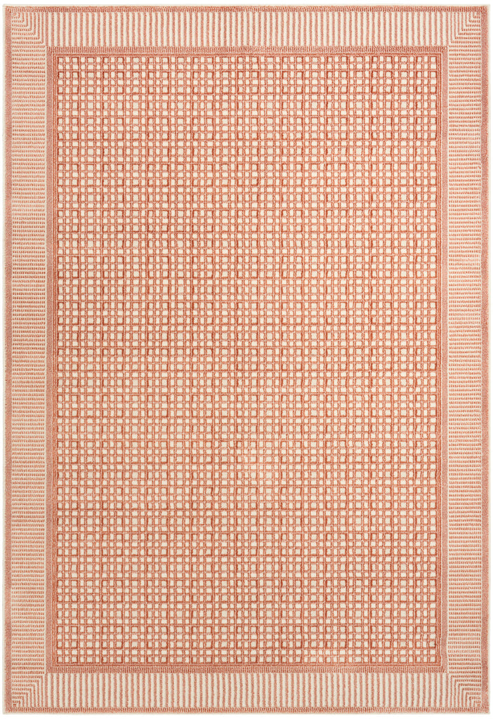 nourison nordic nrc03 brick ivory rug
