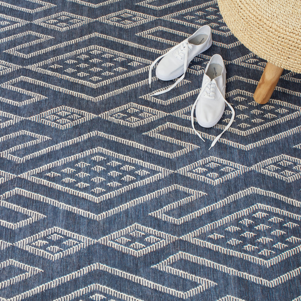 dash albert guthrie da2344 navy machine washable polyester rug