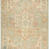 nourison heritage vine htv03 light blue rug