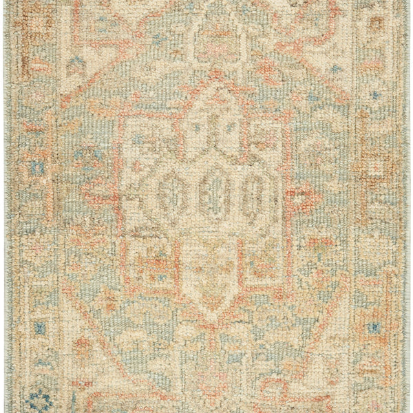 nourison heritage vine htv03 light blue rug