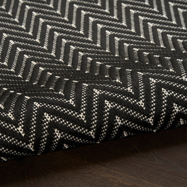 nourison horizon indoor outdoor hoz02 black rug