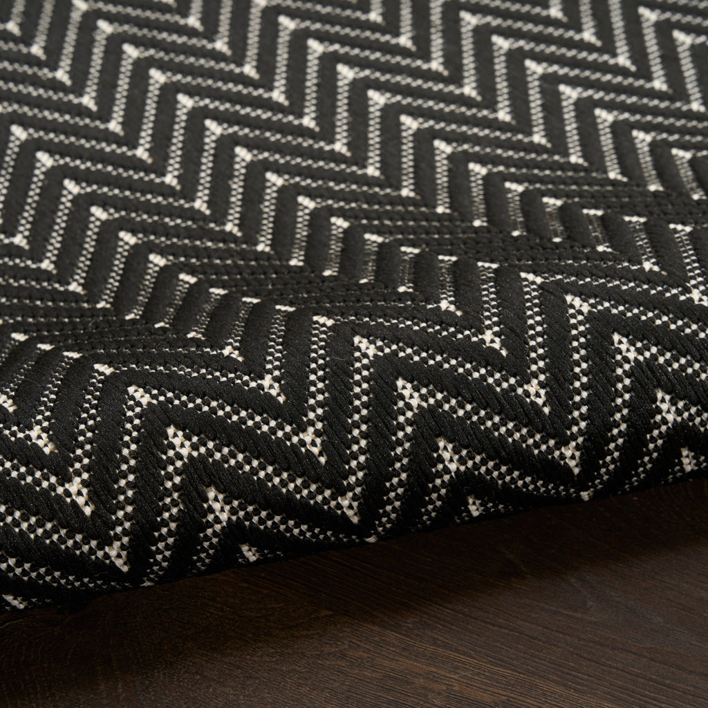 nourison horizon indoor outdoor hoz02 black rug