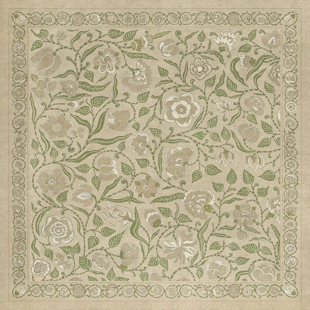 spicher and company williamsburg antique floral a chilly peace vinyl mat