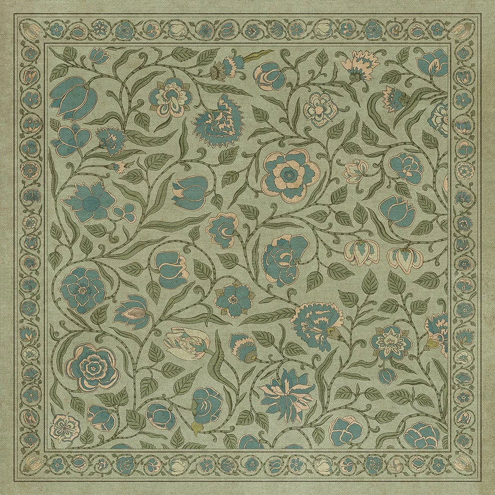 spicher and company williamsburg antique floral a joy of earth vinyl mat