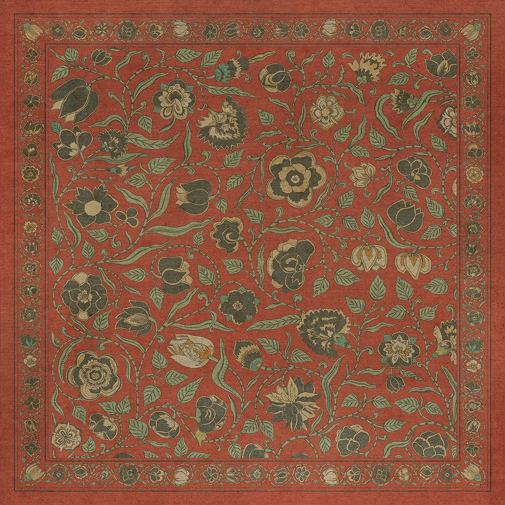 spicher and company williamsburg antique floral coronation vinyl mat