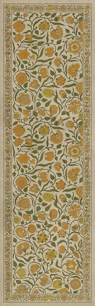 spicher and company williamsburg antique floral a lane of yellow vinyl mat