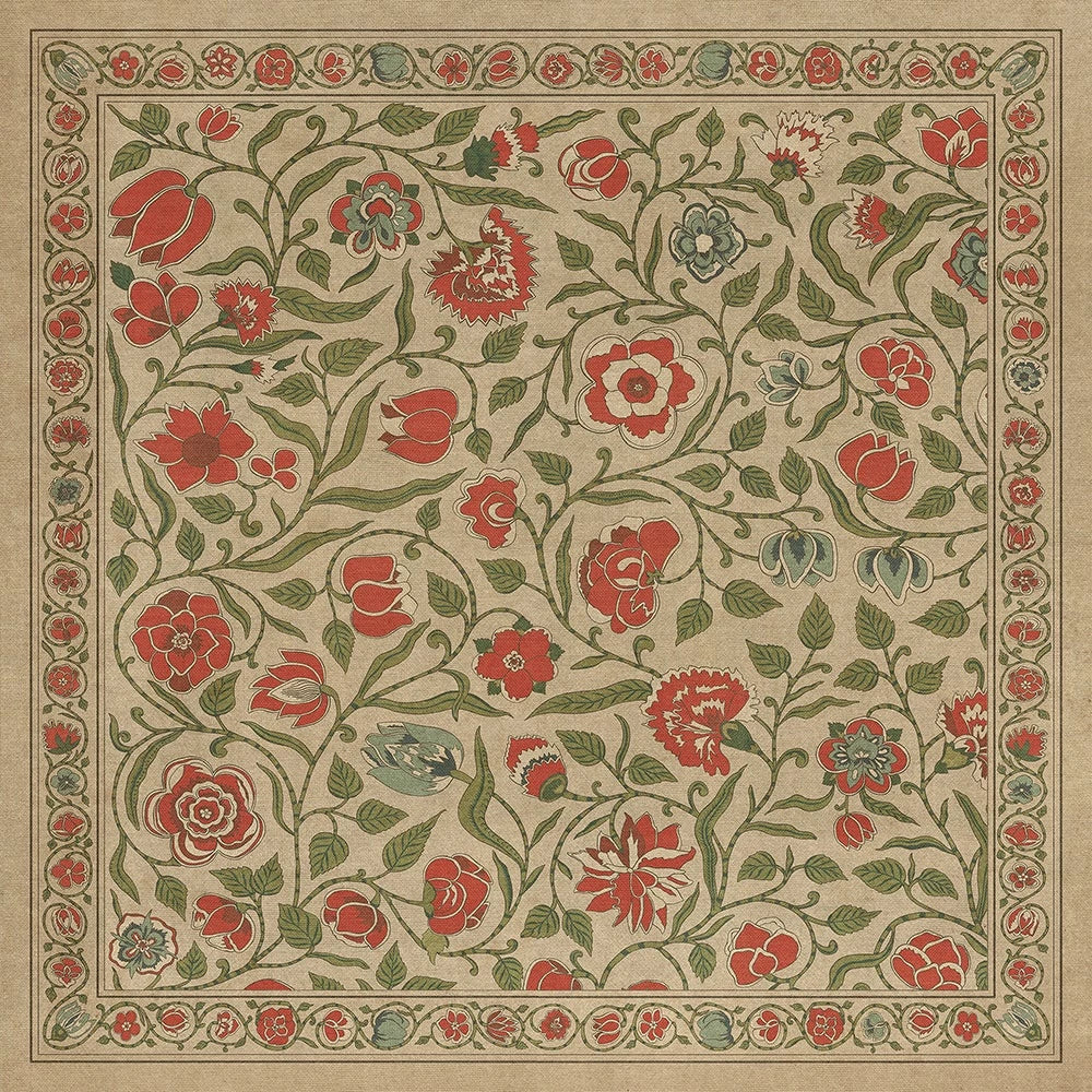 spicher and company williamsburg antique floral may we live together vinyl mat