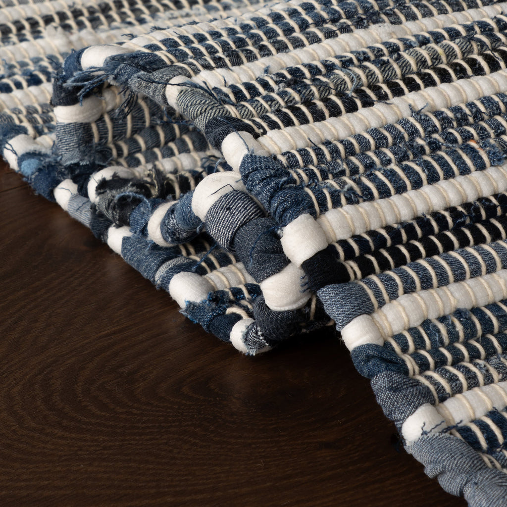 dash albert dira da2554 blue woven flatwoven cotton rug