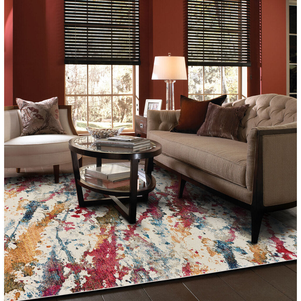 capel flame splatter 3814 ivory rug