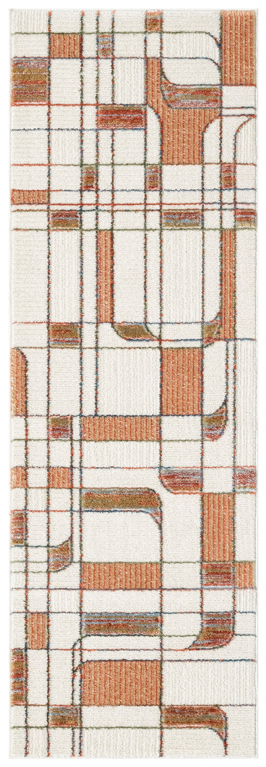 nourison nordic nrc17 ivory rust rug
